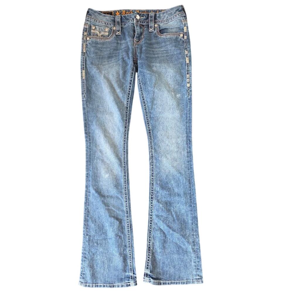 Rock Revival Boot Jeans Womens 26 Embellished Pockets